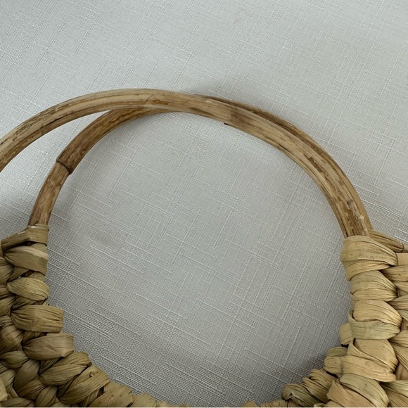 Unbranded Floral Embroidered Straw Handbag Purse - Picture 11 of 15